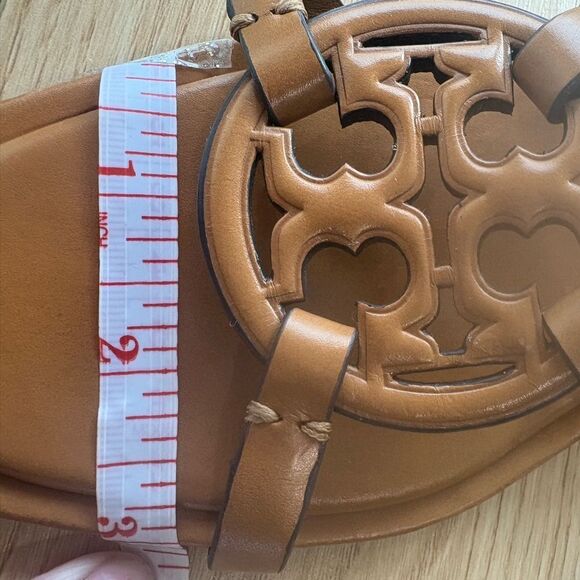Tory Burch Miller Bombé Low Heel Sandals/Dust Bag Caramel Corn 8 - Picture 11 of 16